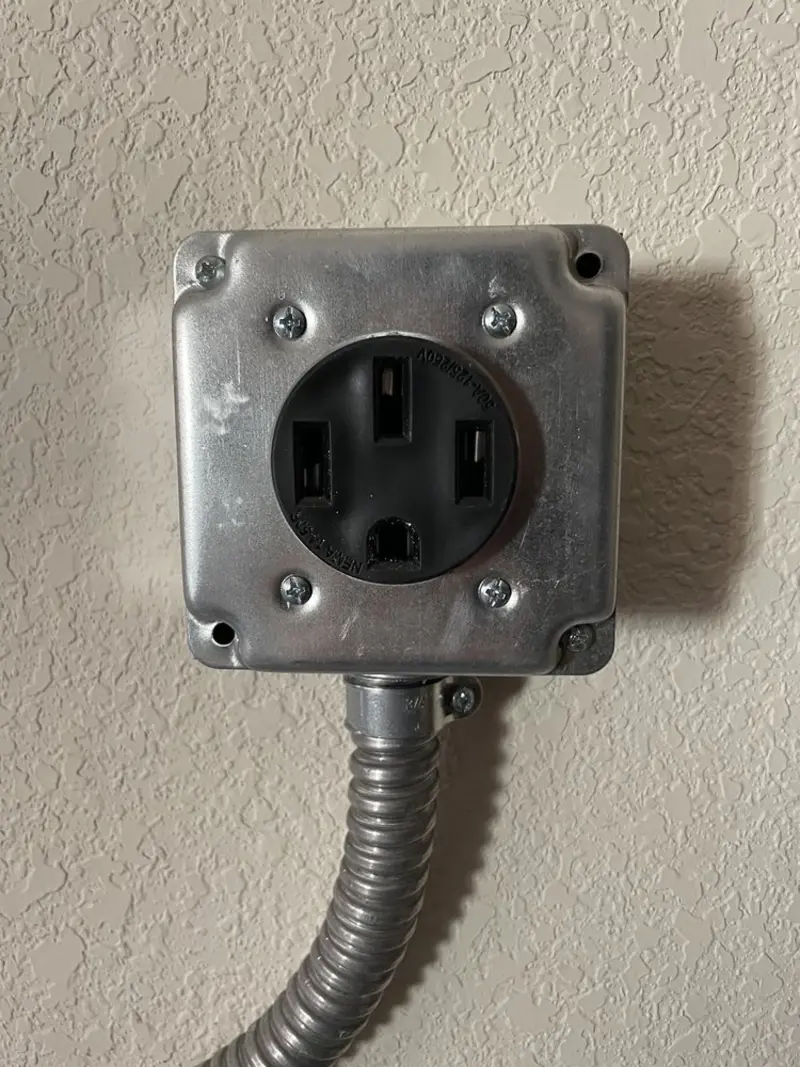 NEMA 14-50 outlet installed for Electrical Panel Upgrade in Lucerne Valley